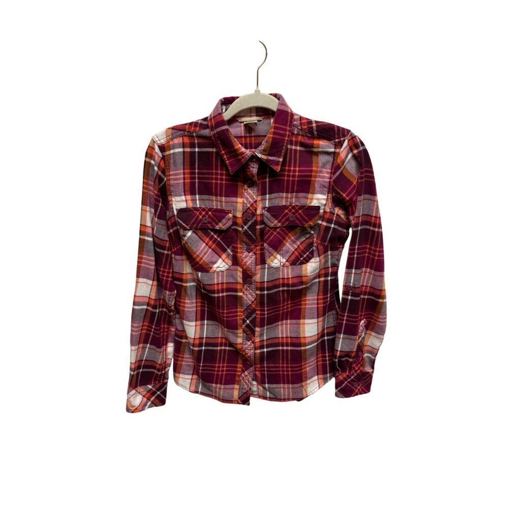 Duluth Trading Co Women's Crosscut Wicking Flannel Shirt 89800 Size XS